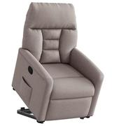 Mandloder Fauteuil de relaxation avec aide à se relever, tissu taupe, réglable électrique, fonction de couchage manuelle, chaise confortable pour le salon, fauteuil de salon simple, design moderne