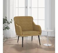 Mandloder Fauteuil en velours marron 63 x 76 x 80 cm, fauteuil confortable pour salon, chambre à coucher, coin lecture, fauteuil rembourré avec structure en métal, dossier haut, capacité de charge de