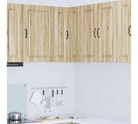 Mandloder Kalmar Armoire de cuisine en chêne Sonoma 57 x 57 x 80 cm Matériau du bois Armoire d'angle pour cuisine Espace de rangement spacieux Style moderne durable