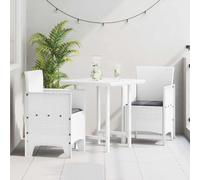 Mandloder Lot de 2 chaises de jardin blanches 53 x 49 x 85 cm, aspect rotin en polypropylène, résistantes aux UV, imperméables, faciles d'entretien, pour jardin, terrasse et extérieur, stables et