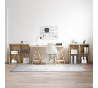 Mandloder Lot de 4 meubles TV en chêne artisanal, 37 x 35 x 72 cm, montage mural, avec 4 étagères, pour salon, rangement multimédia