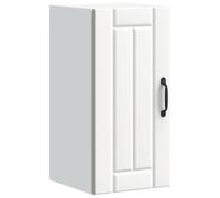 Mandloder Lucca Armoire murale de cuisine en bois Blanc 30 x 31 x 60 cm Montage mural Portes en verre Rangement peu encombrant
