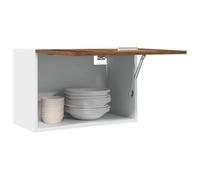 Mandloder Lyon Armoire murale, aspect bois vieilli, 60 x 31 x 40 cm, matériau dérivé du bois, armoire de cuisine robuste, grand espace de rangement, facile d'entretien