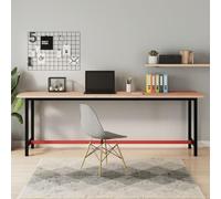 Mandloder Plateau de bureau 220 x 55 x 2,5 cm en bois de hêtre massif pliable durable pour bureau, table à manger, bureau d'ordinateur, nettoyage facile