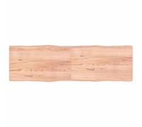 Mandloder Plateau de table 200 x 60 x (2-4) cm en chêne massif laqué, bord d'arbre clair, robuste, pour la maison et le restaurant, bureau DIY