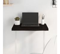 Mandloder Plateau de table marron foncé 60 x 40 cm, chêne massif, 2-4 cm d'épaisseur, bord naturel, traité pour restaurant et maison, durable