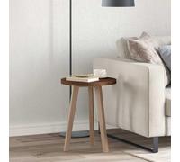 Mandloder Plateau de table rond marron clair Ø 40 cm 2,5 cm chêne massif réversible pour cuisine, salle à manger, salon, durable