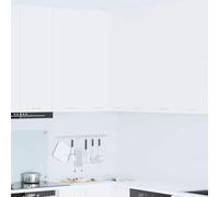 Mandloder Riga - Armoire murale d'angle avec porte - Blanc - 57 x 57 x 100 cm - Meuble de rangement durable pour cuisine - Design moderne