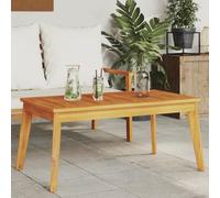 Mandloder Table à manger de jardin en bois d'acacia, 103 x 58 x 45 cm, massif, traité à l'huile, solide, robuste, pour terrasse, balcon, salle à manger, idéale pour des ensembles de conversation en