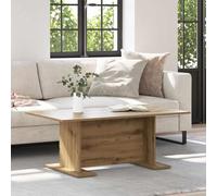 Mandloder Table basse en chêne artisanal, 103,5 x 60 x 40 cm, rectangulaire, style rustique pour salon, plateau stable, montage facile