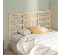 Mandloder Tête de lit 126 x 4 x 104 cm en pin massif non traité pour lit double, design naturel, protection du dos idéale