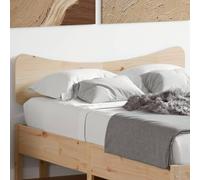 Mandloder Tête de lit double en pin massif 135 cm, tête de lit double, tête en bois naturel robuste avec grain droit, dossier stable, bois naturel non traité pour chambre à coucher, montage facile