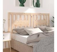 Mandloder Tête de lit en pin massif, 141 x 4 x 100 cm, non traité, design rustique pour cadre de lit, panneaux muraux, protection des panneaux muraux, aspect naturel, tête durable