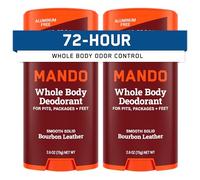 Mando Lot de 2 déodorants complets pour homme, stylo doux et ferme, contrôle des odeurs après 72 heures, sans aluminium, sans bicarbonate de sodium, sans danger pour la peau, 600 ml (pieds)