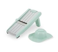 Mandoline 3 en 1 - LIVOO - MEN429 - Acier inoxydable - 3 à 9 mm - Poignée amovible - Poussoir avec piques - Pieds antidérapants