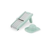 Mandoline 3 en 1 - LIVOO - MEN429 - Acier inoxydable - 3 à 9 mm - Poignée amovible - Poussoir avec piques - Pieds antidérapants