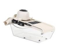 Cook Concept Mandoline KD0002 ergonomique avec réservoir et 5 accessoires, lame inox, beige