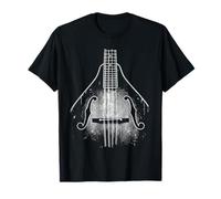 Mandoline Classique Musique Country Jazz Guitare Effet Vieilli T-Shirt