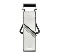 LOUIS TELLIER | Professional Edelstahl-Gemüsehobel Compact-PRO with Ergonomischem Schieber und Standfuß | 2 Julienneeinsätze (4 & 10mm) | Made in France