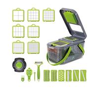 Mandoline Coupe-Légumes 22 en 1,Trancheur de Légumes,Hachoir à Légumes Multifonctionnel,Manuel, avec 8 Lames en Remplaçable pour Trancher Accessoires de Cuisine