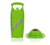 Mandoline coupe-légumes - BORNER - PowerLine - 4 types de découpe - Poussoir de sécurité - Plastique 100% sans BPA