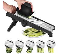 Mandoline Cuisine Coupe Legume Multifonctions - Mandoline Professionnelle Cuisine, Réglable en Acier Inoxydable, Réalisez des Tranches Épaisses de 1 à 9 mm, Mandoline Manuel