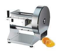 Mandoline de Cuisine Électrique, Trancheuse et Coupe-Légumes Pro en Inox pour Restauration, Coupeur avec Grande Goulotte, Facile à Nettoyer, Stable