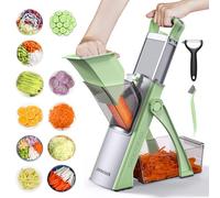 Mandoline de cuisine Jonscook Safe Kitchen, hachoir, coupe-légumes, légumes, préparation de repas en semaine (vert matcha)