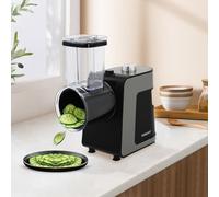 Mandoline électrique multifonction et râpe à fromage avec 10 lames de tambour interchangeables - Robot de cuisine pour râper, râper et couper les fruits, les légumes, le fromage et les noix