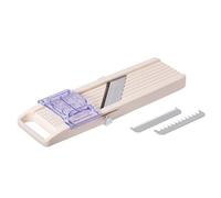 Benriner - Mandoline Japonaise Standard 65 mm - ABS + INOX - Tranche Fruits et Légumes et Réalise Frites et Juliennes - 3 Lames Interchangeables - Épaisseur Réglable