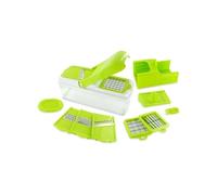 COOK CONCEPT, KD3056, Mandoline avec 5 lames réversibles en acier inoxydable et plastique, design ergonomique, couleurs variées, dimensions 14,3 x 6,3 x 35,5 cm, rouge/orange/violet/vert