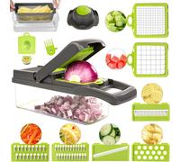 Mandoline Trancheuse - 13 En 1 Coupe-Légumes Multi-Fonction Trancheuse, Découpe Les Fruits Et Les Légumes, Mandoline Légumes Slicer, Meilleur Pour Carotte, Concombre, Oignons, Tomates