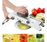 Mandoline Trancheuse, 18 Types de Multifonctions Réglable PL8 Saucisson Professionnelle Cuisine Gaufrier Juliennes Acier INOX Couper