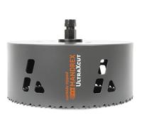 Mandrex | Scie cloche UltraXcut Ø 160 mm avec dents en carbure de tungstène, foret pour matériaux durs et souples, scie cloche multi-usages