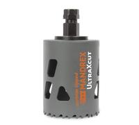 Mandrex Scie cloche UltraXcut Ø 44 mm avec dents en carbure de tungstène, foret pour matériaux durs et souples, scie cloche multi-usages