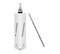 Mandrex XtraDeep Scie cloche bi-métal avec profondeur de coupe de 300 mm, avec emmanchement, coupe profonde pour acier inoxydable, aluminium et résine époxy, diamètre 44 mm, pré-foret + goupille de