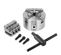 Mandrin 4 Mors Auto - Centrant 100mm, Accessoire Tour à Bois, Haute Précision, 4 Mors, Métal - Résistance Élevée, Polyvalent pour Métaux Non - Ferreux et Plastique