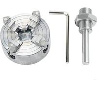 Mandrin à 4 mors en alliage de zinc Tige de connexion auto-centrante Mandrin de tournage pour bois Accessoire de serrage optionnel pour mini-tour à métaux