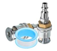 Mandrin à Air à Bille Fermée pour Gonflage Rapide des Pneus Voiture | Métal, Raccord Rapide Auto-verrouillant, Connexion Sûre sans Fuite, pour Valve de Pneu et Tuyaux
