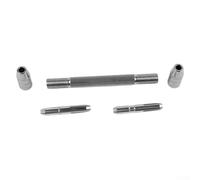 Mandrin à double tête pour perceuse manuelle - Porte-embout rotatif - 0,3 à 3,2 mm - En alliage d'aluminium plaqué chrome - Outil de réparation de bijoux