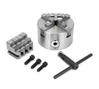 Mandrin à mâchoires, 4 mors K12-100 Mandrin manuel en métal auto-centrant, 3500 tr/min 100 mm avec mâchoires supplémentaires, accessoire de tournage pour tour à métal,