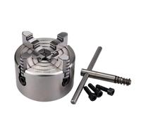 Mandrin à spirale manuel K72-80 à 4 mors indépendants de 80 mm (3,15 pi) for mini-tour mécanique, en acier trempé, for le travail du bois.