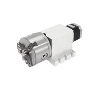 Mandrin à trois mors K11-100 mm avec rotation du quatrième 50:1/100:1, réducteur harmonique sans jeu et contre-pointe de 65 mm(50-1)