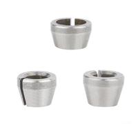 Mandrin Collet Acier 6mm 6.35mm 8mm Gravure Mandrin Collet Acier | Acier traité, haute dureté, pour gravure précise, tailles 6/6.35/8mm, compatible router