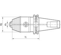 Mandrin court DIN69871 ADB R/L 1-13mm SK 40 FORTIS