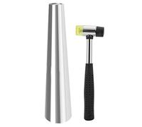 Mandrin de bracelet rond avec marteau en caoutchouc, outil de fabrication de bijoux en acier inoxydable, kit professionnel de réparation de bagues et de bracelets pour bijoutiers,