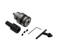 Mandrin de forage B12, plage de serrage de 1,5 à 10 mm, construction métallique, compatible avec fraiseuses, tours, perceuses et machines à bois (arbre de mandrin 12 mm)
