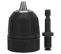 Mandrin de Forage en Plastique Mandrin 0.8-10mm 3/8-24UNF + 1/4 Tête Hexagonale Tige d'Extension du Filetage pour Perceuse à Main Electrique, Forage à Percussion