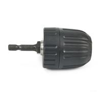 Mandrin de foret sans clé 0,8 à 10 mm avec tige hexagonale de 6,3 mm, convertisseur adaptateur à changement rapide pour axe de 9,3 mm, construction en métal et plastique, Fast St