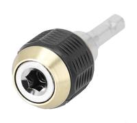 Mandrin de foret sans clé à changement rapide avec tige hexagonale de 6,35 mm en acier inoxydable à dégagement rapide pour perceuse électrique compatible avec changement de foret